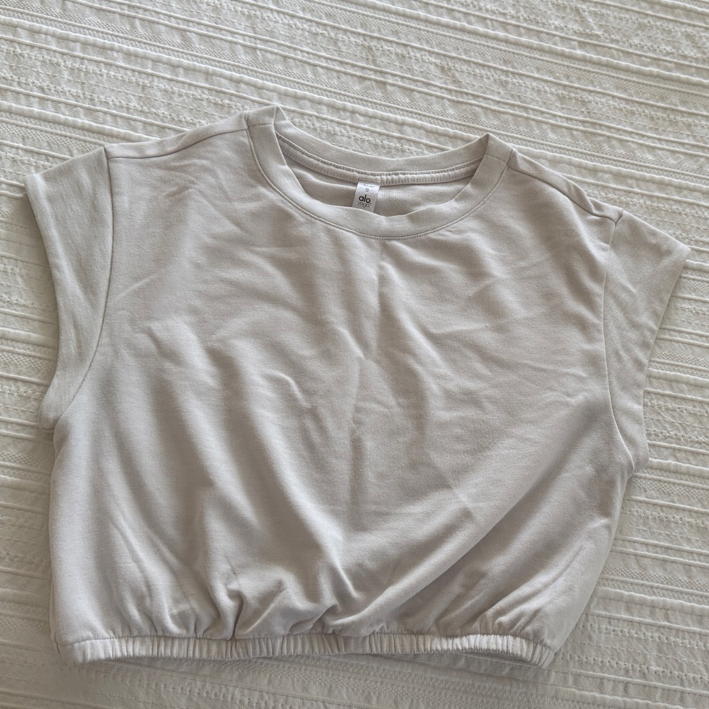 Alo Casual Short Sleeve Crop Top